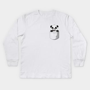 A Panda in your pocket! Kids Long Sleeve T-Shirt